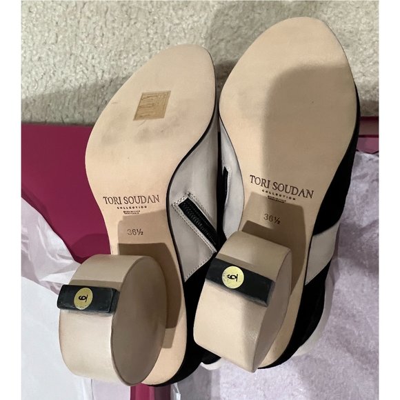 Tori Soudan Julee Black & White Ankle Boot - Size EU 36.5 / US 6 - Picture 5 of 6